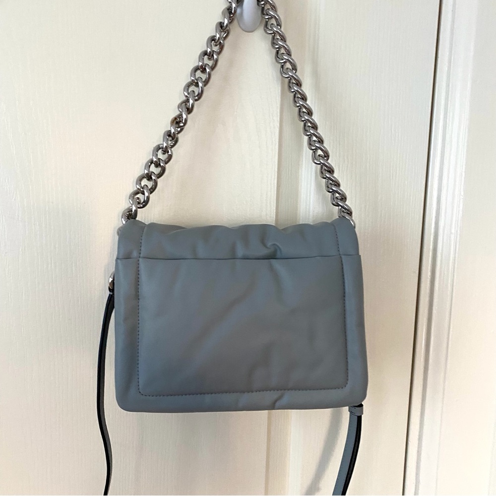 Marc Jacobs Blue Gray Quilted Crossbody Bag with Chain - Picture 7 of 11